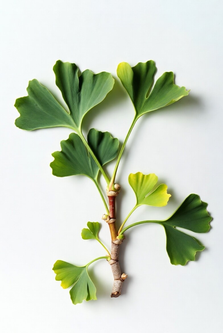 Ginkgo Biloba feuilles vertes plante médicinale améliore circulation sanguine composition Hondro Sol spray